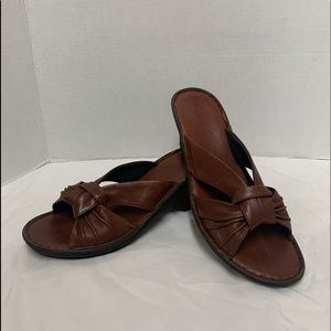 woman’s clark’s sandals brown good condition size 8